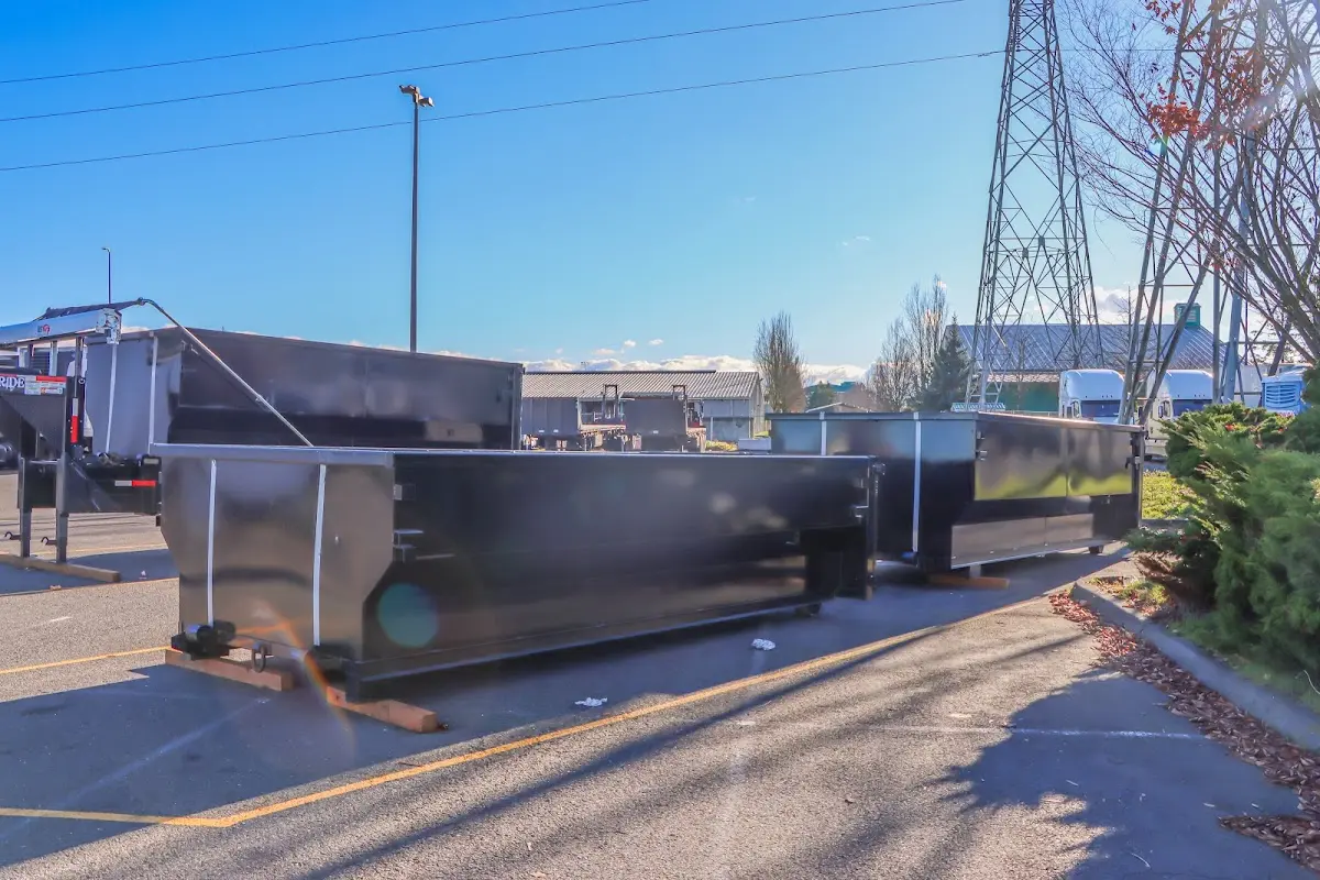 Roll-off dumpster ready for waste disposal at job site for Residential Dumpster Rental in Stuart